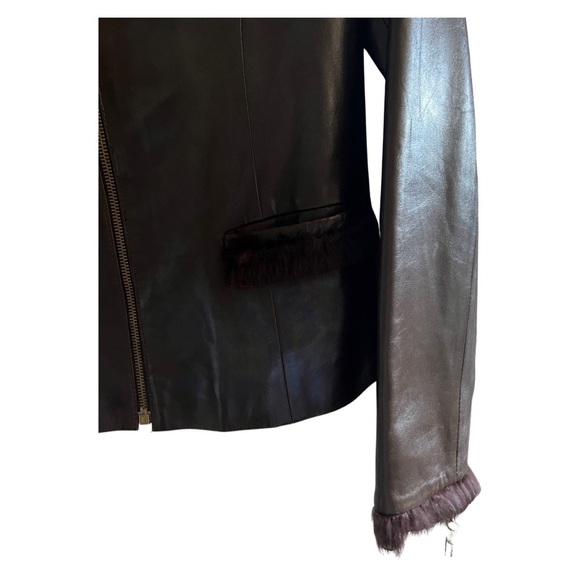 Leather Jacket Fur trim - Picture 4 of 4